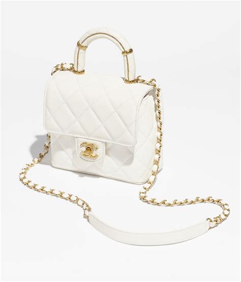 white chanel top handle bag|chanel top handle flap bag.